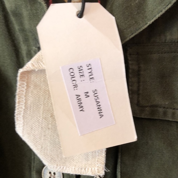 Summer of Love Army jacket sz Medium & Small Petite New! - Picture 8 of 15
